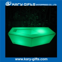Led lower table with ice bucket illuminated coffee table